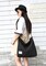 Covelin Women's Retro Large Size Canvas Shoulder Bag Hobo Crossbody Handbag Casual Tote Black